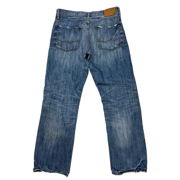 Vintage American Eagle Jeans Mens 32x32 Relaxed 100% Cotton Distressed Casual - Picture 2 of 8